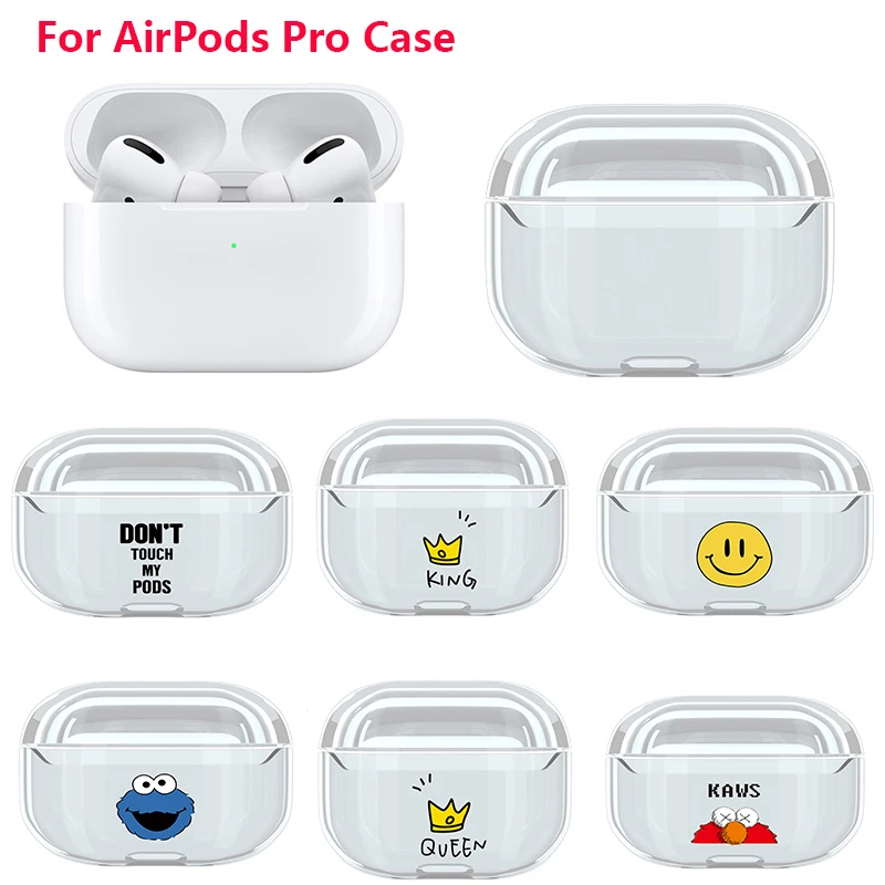 

Painted Case For airpods pro Case Cute Cartoon Transparent Hard Cover for apple airpods pro 3 headphone Protective Covers Hoesje