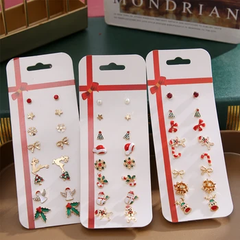EN Christmas Earrings Set 8 Pairs Combination Christmas Tree Snowflake Santa Claus Earring Set Gifts 2021 New Year Stud Jewelry
EN Christmas Earrings Set 8 Pairs Combination Christmas Tree Snowflake Santa Claus Earring Set Gifts 2021 New Year Stud Jewelry