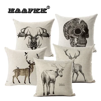 Animal Sketch painting Elephant Cotton Linen Wolf Rhinoceros Deer Dog Home Deocrative Pillow Cover for Sofa Cojines
Animal Sketch painting Elephant Cotton Linen Wolf Rhinoceros Deer Dog Home Deocrative Pillow Cover for Sofa Cojines