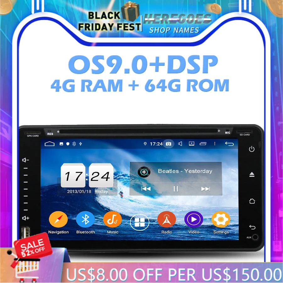 DSP Android 10 0 4 Гб + 64GB/8 GB/Core dvd-плеер для автомобиля GPS Защитные чехлы сидений сшитые