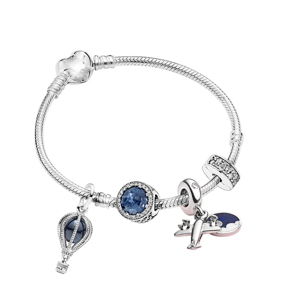 Kaliyah Shop High Quality Original 1:1 100% 925 Pure Silver New Zt0393-1 Magic Blue Ocean Star Aircraft Pattern Bracelet Gift Fi
Kaliyah Shop High Quality Original 1:1 100% 925 Pure Silver New Zt0393-1 Magic Blue Ocean Star Aircraft Pattern Bracelet Gift Fi