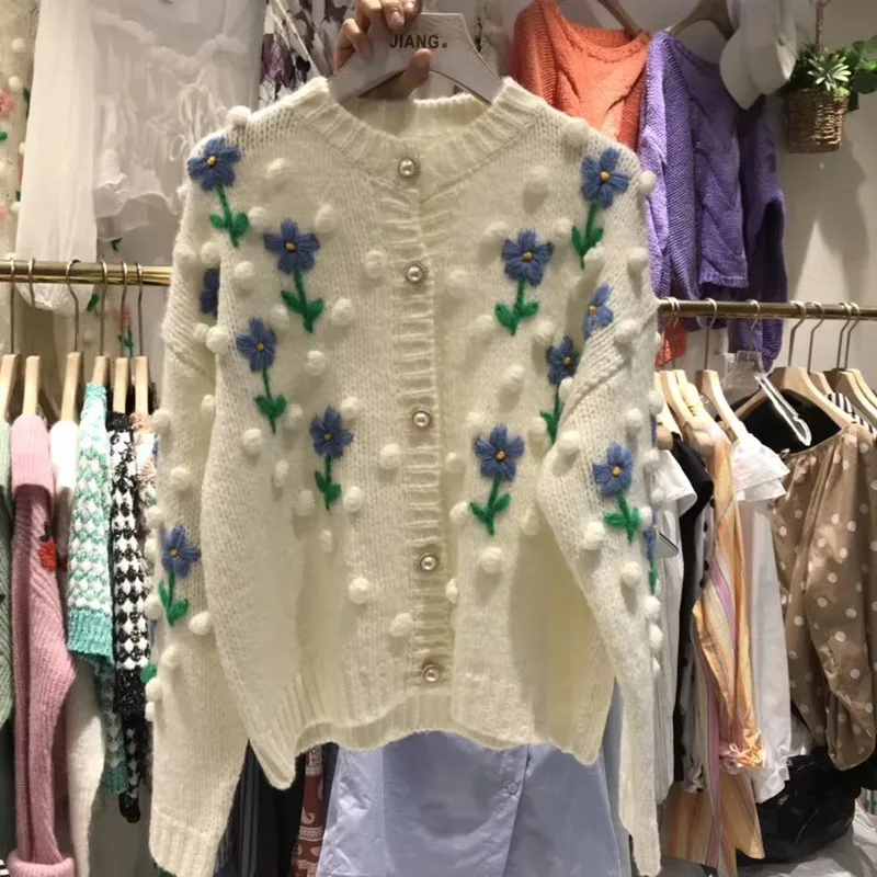 2020 New Style For Autumn And Winter Vintage Thickened Knitting Cardigan Embroidered Wool Ball Sweater Female Long-Sleeved Coat
2020 New Style For Autumn And Winter Vintage Thickened Knitting Cardigan Embroidered Wool Ball Sweater Female Long-Sleeved Coat