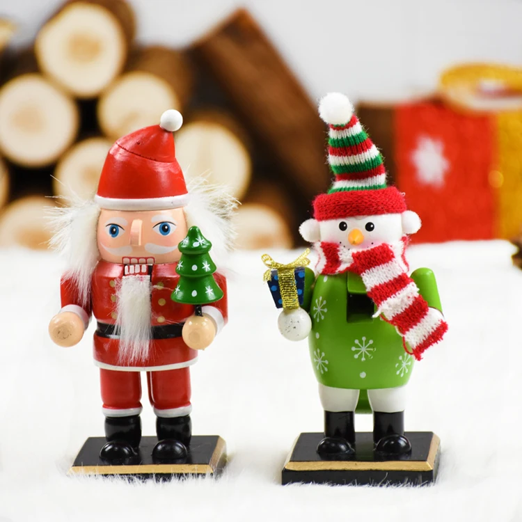 wood christmas craft natal gift santa claus snowman elk natal