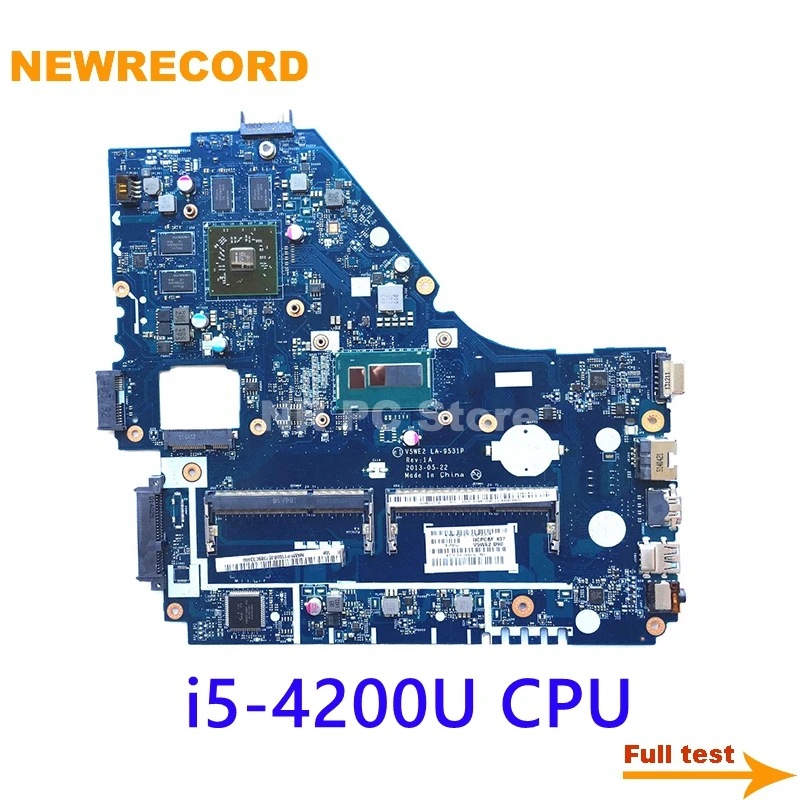 NEWRECORD NBMFP11005 NB.MFP11.005 V5WE2 LA-9531P REV 1A для acer aspire E1-572G материнская плата ноутбука core i5-4200U