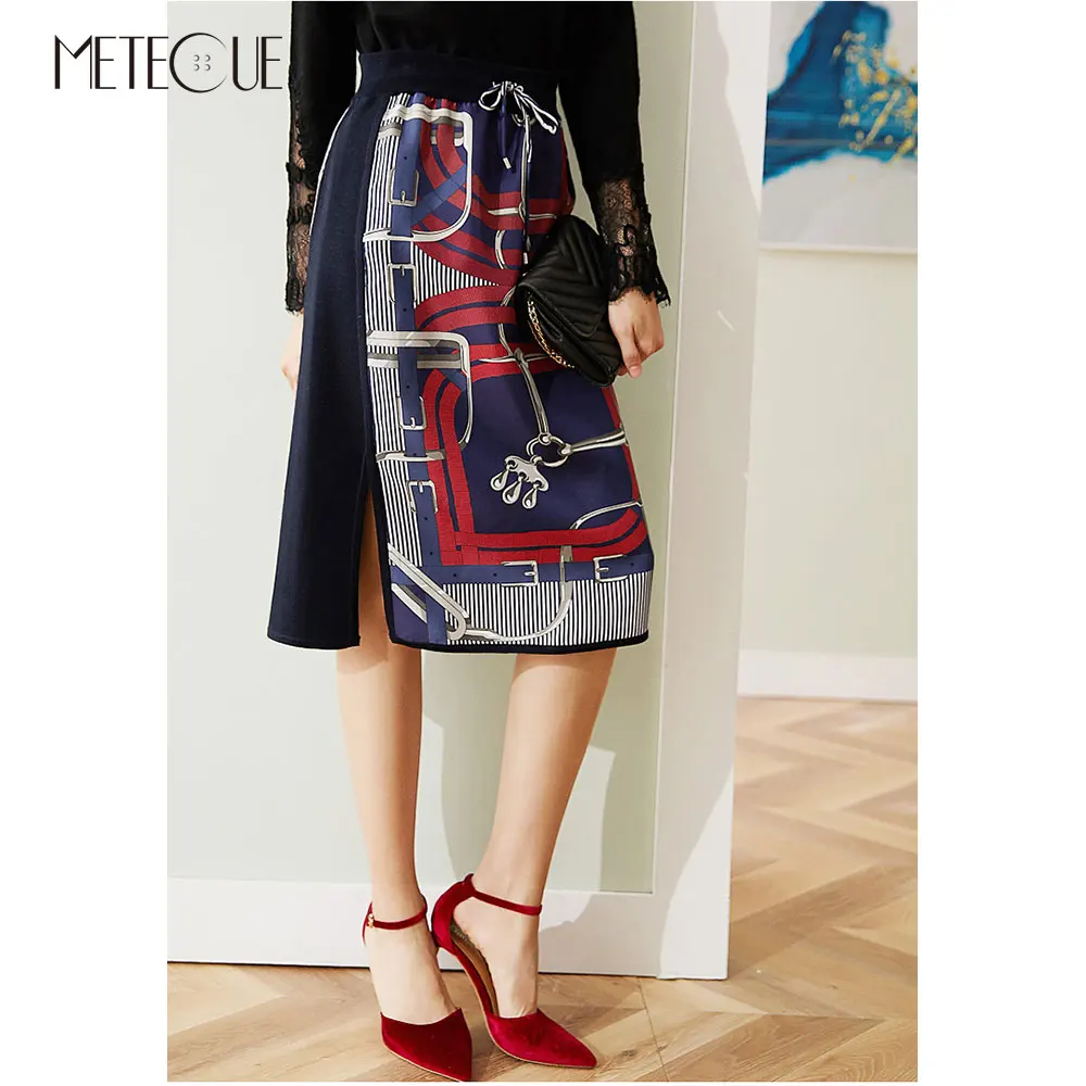 Silk Knitted Patched High Waisted Skirt 2019 Pre Fall Fashion Printed Midi Skirt with Side Split 2019 Summer
Silk Knitted Patched High Waisted Skirt 2019 Pre Fall Fashion Printed Midi Skirt with Side Split 2019 Summer