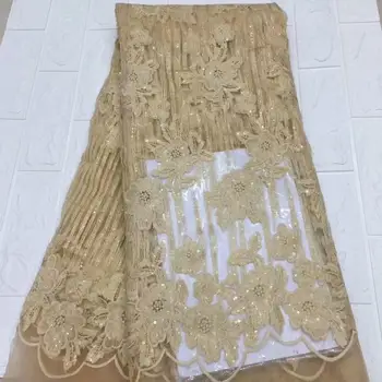 High Quality white Nigerian Lace Fabrics/ Sequins Lace Fabric Latest gold Tulle Lace Fabrics for Wedding Party Dress FDF811 
High Quality white Nigerian Lace Fabrics/ Sequins Lace Fabric Latest gold Tulle Lace Fabrics for Wedding Party Dress FDF811