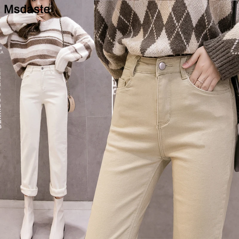 Jeans Women Cotton High Waisted Straight Lady Pants Fashion Stretchy Elastic Cotton Trousers Casual Ankle-length Woman Jeans
Jeans Women Cotton High Waisted Straight Lady Pants Fashion Stretchy Elastic Cotton Trousers Casual Ankle-length Woman Jeans