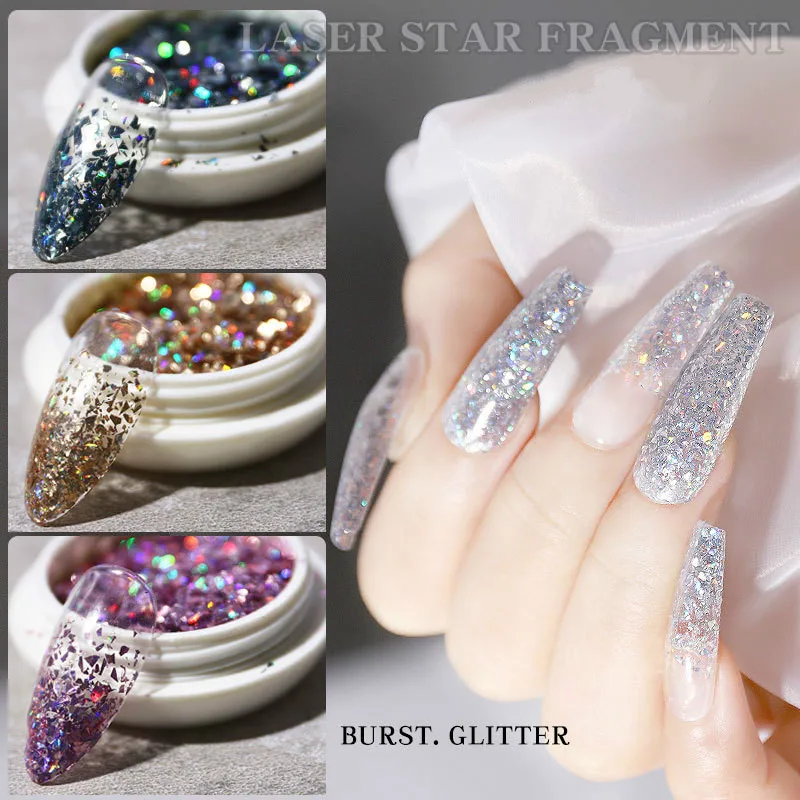 Trendy Manicure Irregular Laser Star Fragments Nail Sticker Discoloration Flash Laser Shredded Paper Nail DIY Decoration
Trendy Manicure Irregular Laser Star Fragments Nail Sticker Discoloration Flash Laser Shredded Paper Nail DIY Decoration