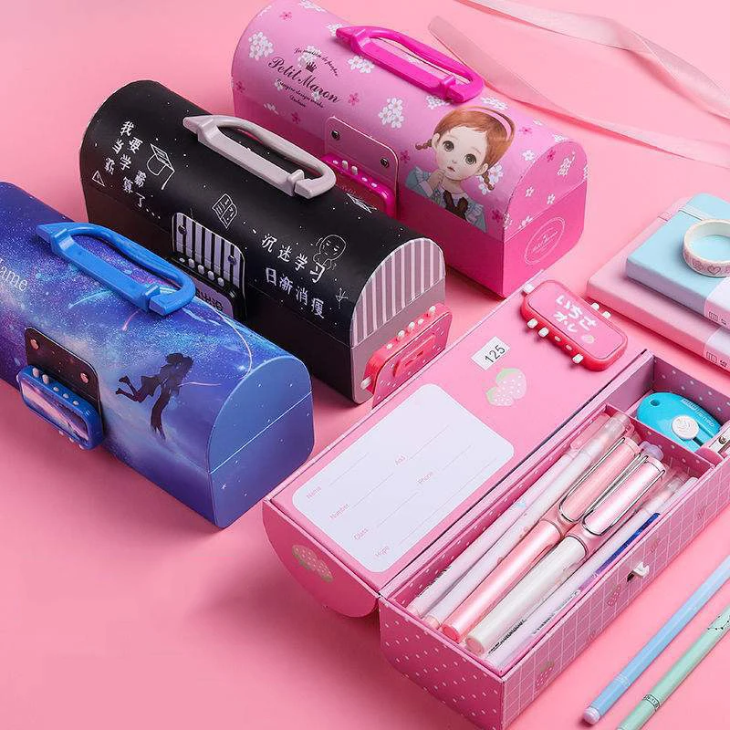Creative Pencil Box Multifunctional With Code Lock Large Capacity Pencil Cases For Boys Girls School Stationery Portable Pink
Creative Pencil Box Multifunctional With Code Lock Large Capacity Pencil Cases For Boys Girls School Stationery Portable Pink