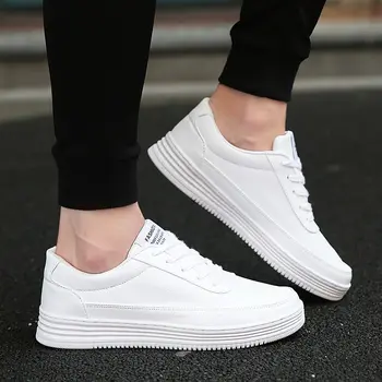 

Large Size PU Leather Mens Shoes Sports Shoes Women Running Shoes Man Sport Sneakers for Men White Tennis Athletic Jogging E-382