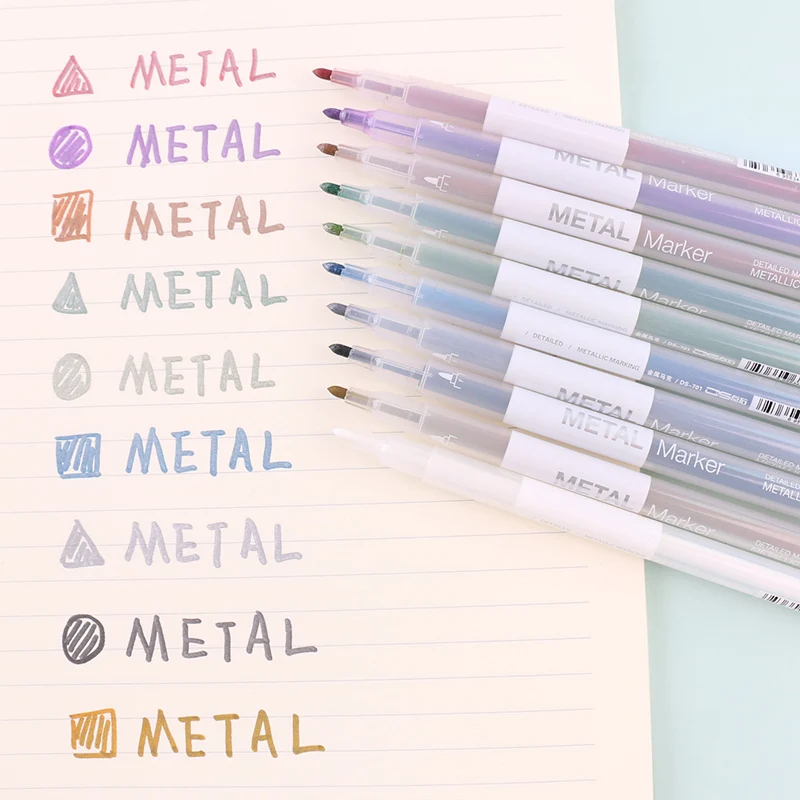 1-Piece Metallic Marker Pen for Kids Adult Drawing/Coloring/Doodling/Bullet Journal 8 Colors for Choose School Office Supplies
1-Piece Metallic Marker Pen for Kids Adult Drawing/Coloring/Doodling/Bullet Journal 8 Colors for Choose School Office Supplies