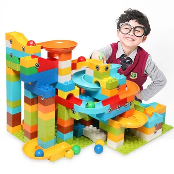Newest 200PCS/97PCS Marble Run Block Maze Ball Plastic Building Blocks Funnel Slide Big Size Bricks Building Toys For Children
Newest 200PCS/97PCS Marble Run Block Maze Ball Plastic Building Blocks Funnel Slide Big Size Bricks Building Toys For Children