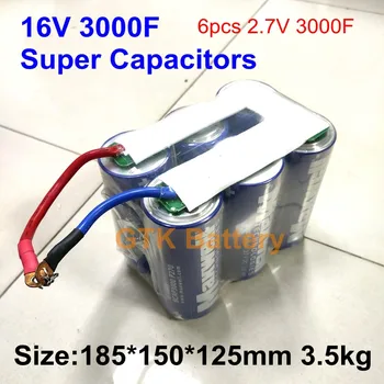 16V 15V 3000F Super capacitors Module Start Power Motor 6x 2.7V 3000F Super Farad Capacitor DC rectifier car battery
16V 15V 3000F Super capacitors Module Start Power Motor 6x 2.7V 3000F Super Farad Capacitor DC rectifier car battery