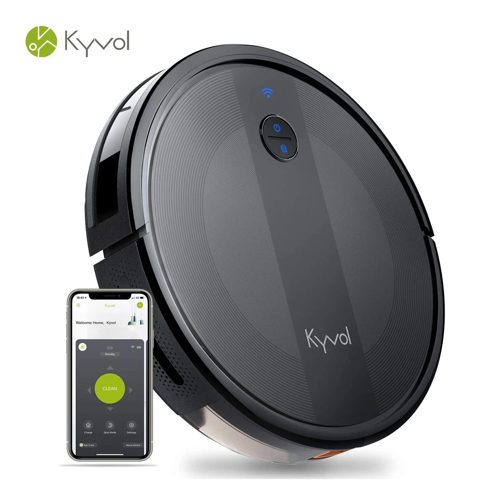 Kyvol Cybovac E20 Robot Vacuum Cleaner 2000Pa Suction Quiet Super-Thin Self-Charging Works with Alexa Ideal for Pet Hai Carpets
Kyvol Cybovac E20 Robot Vacuum Cleaner 2000Pa Suction Quiet Super-Thin Self-Charging Works with Alexa Ideal for Pet Hai Carpets