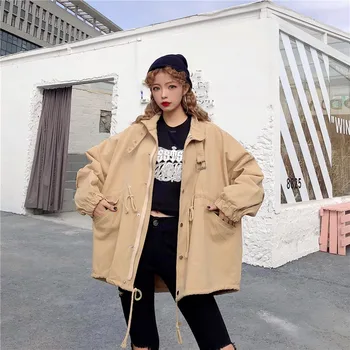 202 Spring and Autumn 0 New Easing Wild Long Long-Sleeved Trench Coat Female Neutral Collar Casual Fashion Waist Drawstring Top
202 Spring and Autumn 0 New Easing Wild Long Long-Sleeved Trench Coat Female Neutral Collar Casual Fashion Waist Drawstring Top