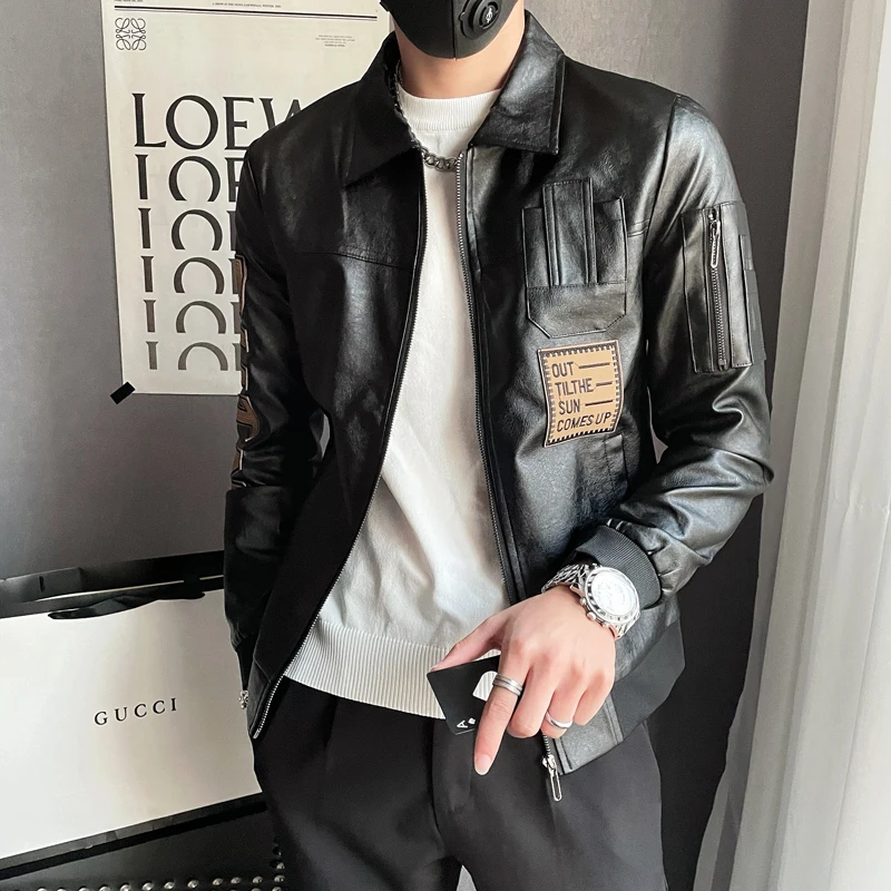 Korean Style Slim Fit Trend Leather Jackets Mens Jacket Men's Jackets Men's Spring And Autumn Leather Jackets Men's New S-3XL
Korean Style Slim Fit Trend Leather Jackets Mens Jacket Men's Jackets Men's Spring And Autumn Leather Jackets Men's New S-3XL