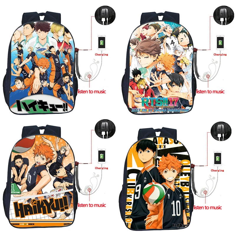 Haikyu!! USB Charge Backpack High Quality Men Women Boys Girls Double Pocket School Backpacks Lightweight and Practical Bags
Haikyu!! USB Charge Backpack High Quality Men Women Boys Girls Double Pocket School Backpacks Lightweight and Practical Bags