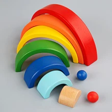 Rainbow Color Wood Building Blocks Montessori Handcrafted Fun Toy Gift 
Rainbow Color Wood Building Blocks Montessori Handcrafted Fun Toy Gift