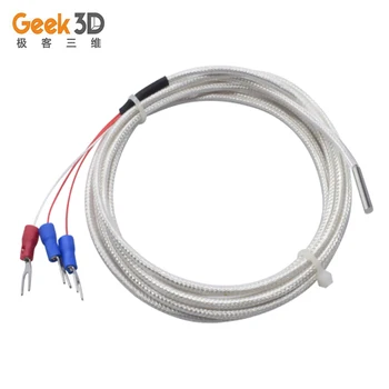 3D Printer Parts M3*15*2000mm/M4*30*2000mm Ultimaker 2 UM2 PT100 Thermocouple Sensor 2meter length chip 3 wires with 3 terminal 
3D Printer Parts M3*15*2000mm/M4*30*2000mm Ultimaker 2 UM2 PT100 Thermocouple Sensor 2meter length chip 3 wires with 3 terminal