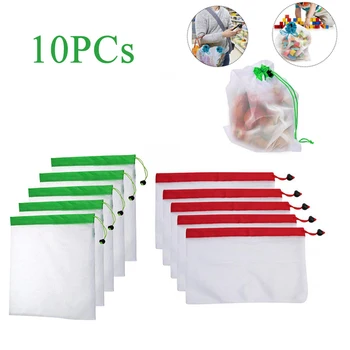 10 Pcs Reusable Produce Bags Rope Mesh Vegetable Fruit Toys Storage Pouch High Quality Mesh Bags,S & L
10 Pcs Reusable Produce Bags Rope Mesh Vegetable Fruit Toys Storage Pouch High Quality Mesh Bags,S & L