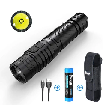 

WUBEN Tactical LED Flashlight CREE XP-L-V6 LED Bulbs 1200 Lumens USB Rechargeable IPX8 Waterproof with 18650 Li-Battery