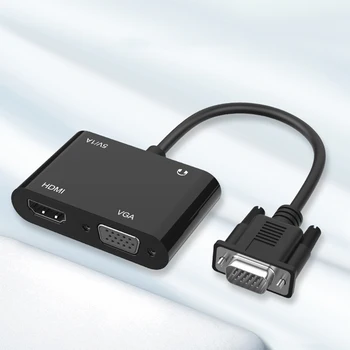 VGA to VGA HDMI Splitter Video Converter Support Dual Display for PC Projector HDTV Multi-Port VGA Adapter
VGA to VGA HDMI Splitter Video Converter Support Dual Display for PC Projector HDTV Multi-Port VGA Adapter