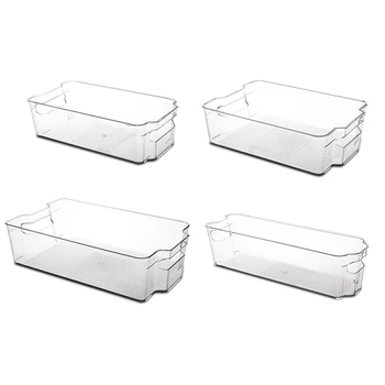 4 Large Stackable Fridge Organizers for Freezer, Kitchen, Countertops, Cabinets -Clear Plastic Pantry Storage Rack
4 Large Stackable Fridge Organizers for Freezer, Kitchen, Countertops, Cabinets -Clear Plastic Pantry Storage Rack