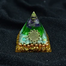 

Reiki Healing Orgonite Pyramid Energy Converter Orgone Accumulator Stone That Changes The Magnetic Field Of Life Process Resin