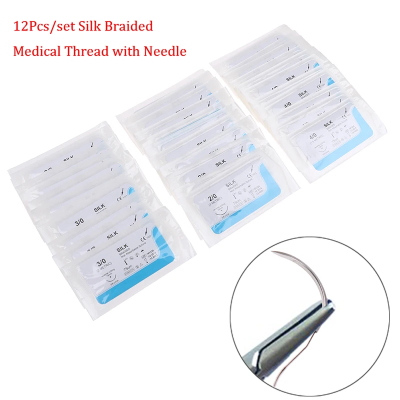 12PCS suture nylon monofilament non-injured suture medical thread suture for medical suture practice kit
12PCS suture nylon monofilament non-injured suture medical thread suture for medical suture practice kit