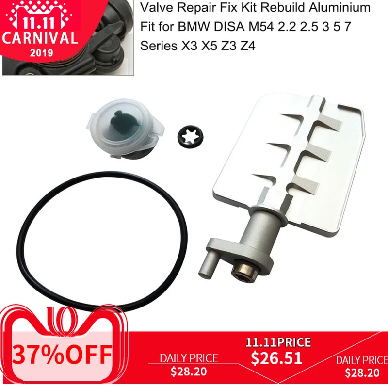 KKMOON 1pc Aluminium Valve Repair Fix Kit Rebuild auto product Fit for BMW DISA M54 2.2 2.5 3 5 7 Series X3 X5 Z3 Z4
KKMOON 1pc Aluminium Valve Repair Fix Kit Rebuild auto product Fit for BMW DISA M54 2.2 2.5 3 5 7 Series X3 X5 Z3 Z4