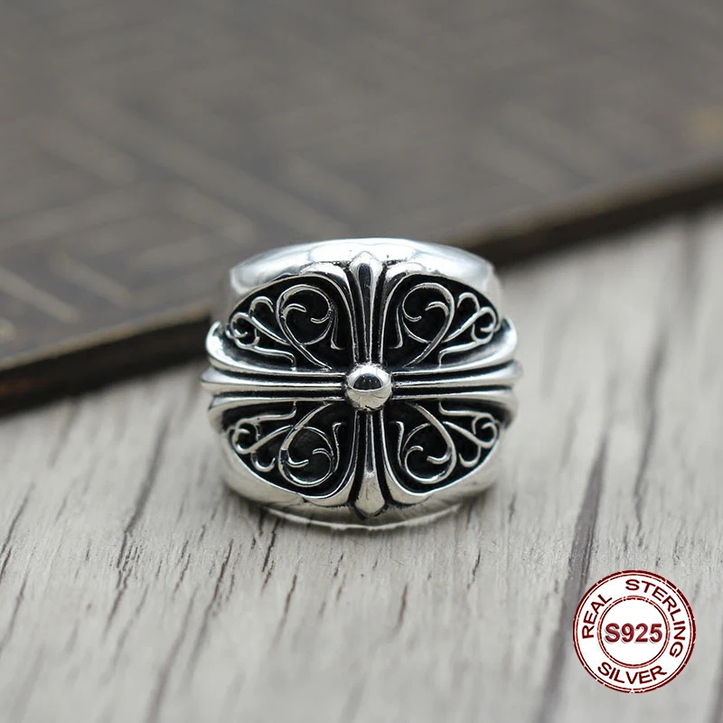 S925 pure silver men's ring personality Do old restoring ancient ways The punk style The crusader's simple and closed classic
S925 pure silver men's ring personality Do old restoring ancient ways The punk style The crusader's simple and closed classic
