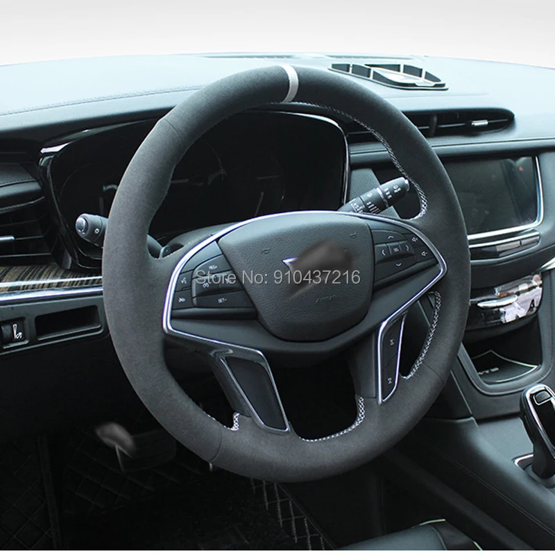 For Cadillac XT5 CT6 XTS SRX Escalade DIY Black Perforated Suede Leather Hand sewing Steering Wheel Wrap Cover
For Cadillac XT5 CT6 XTS SRX Escalade DIY Black Perforated Suede Leather Hand sewing Steering Wheel Wrap Cover