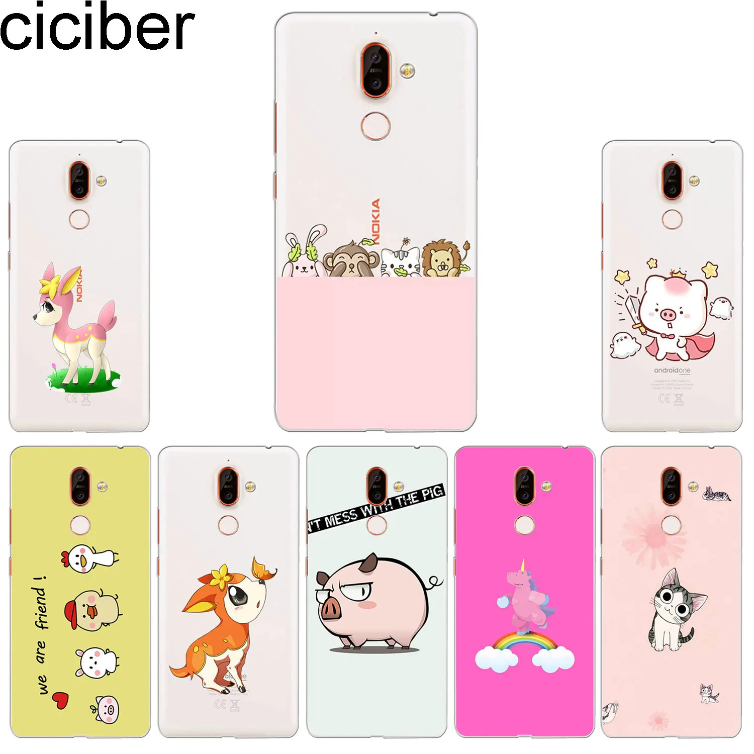 ciciber Phone Case for Nokia 9 PureView 1 2 3 5 6 7 8 Sirocco Soft Cover Cute Animal Pig for Nokia 2.1 3.1 5.1 6.1 7.1 8.1 Plus
ciciber Phone Case for Nokia 9 PureView 1 2 3 5 6 7 8 Sirocco Soft Cover Cute Animal Pig for Nokia 2.1 3.1 5.1 6.1 7.1 8.1 Plus