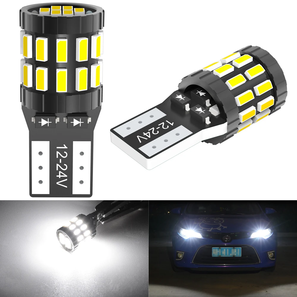 T10 W5W светодиодный лампы 3014 SMD 168 194 автомобильные аксессуары Габаритные огни для