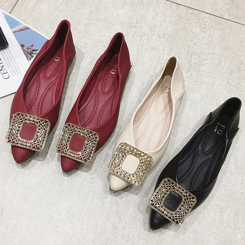 2020 Brand Spring Women Shoes Ballet Flats Slip-On Fashion Crystal Ladies Footwear Females Casual Work Shoes Plus Size 35-41 Red
2020 Brand Spring Women Shoes Ballet Flats Slip-On Fashion Crystal Ladies Footwear Females Casual Work Shoes Plus Size 35-41 Red