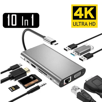 10-in-1 USB C USB-C Hub with Type C Power Delivery Hub 4K HD Output USB 3.0 HUB SD/TF for MacBook Pro Huawei P20 Pro
10-in-1 USB C USB-C Hub with Type C Power Delivery Hub 4K HD Output USB 3.0 HUB SD/TF for MacBook Pro Huawei P20 Pro