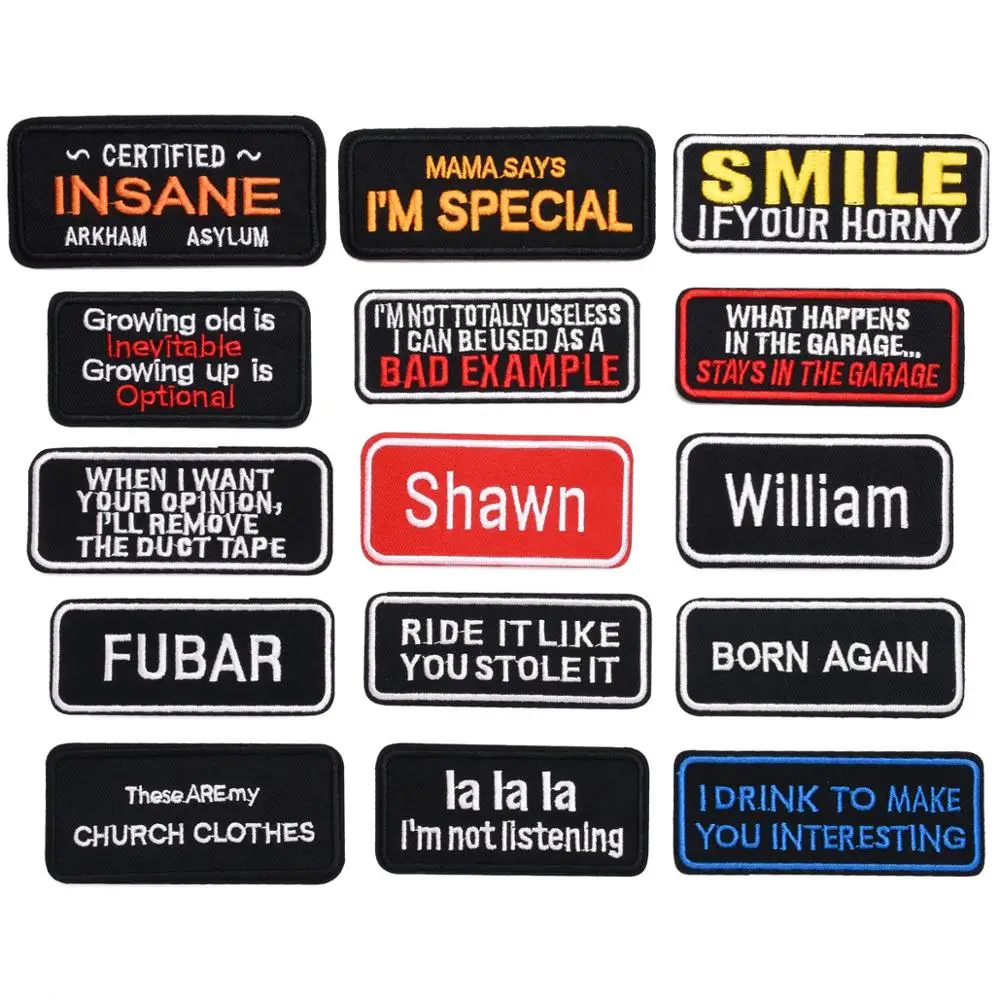 Written Words Patch for Clothing Iron on Embroidered Sewing Applique Cute Sew On Fabric Badge DIY Apparel Accessories
Written Words Patch for Clothing Iron on Embroidered Sewing Applique Cute Sew On Fabric Badge DIY Apparel Accessories