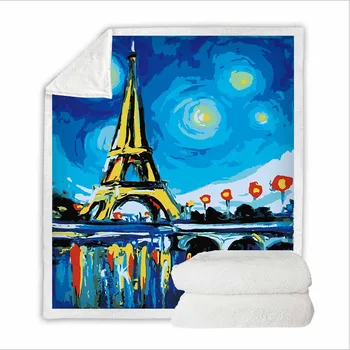 Eiffel Tower Painting Flannel Fleece Blue Blanket Sofa Throw Blanket Bed Set Adult Scenic Car Travel Nap Weighted Blanket
Eiffel Tower Painting Flannel Fleece Blue Blanket Sofa Throw Blanket Bed Set Adult Scenic Car Travel Nap Weighted Blanket