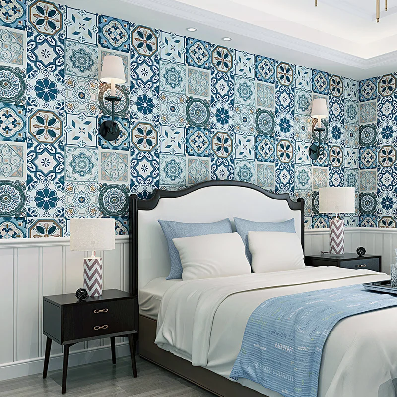 Blue Moroccan Imitation Tile Wallpaper for Bedroom Living Room Tv Background Walls Ceramic Tile Wallpaper Matte Roll Waterproof
Blue Moroccan Imitation Tile Wallpaper for Bedroom Living Room Tv Background Walls Ceramic Tile Wallpaper Matte Roll Waterproof