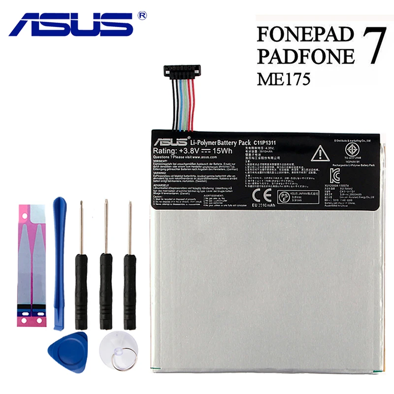 Original ASUS High Capacity C11P1311 Battery For ASUS MeMO Pad HD 7 K00S ME175KG ME7510KG Dual SIM HD7 3910mAh
Original ASUS High Capacity C11P1311 Battery For ASUS MeMO Pad HD 7 K00S ME175KG ME7510KG Dual SIM HD7 3910mAh