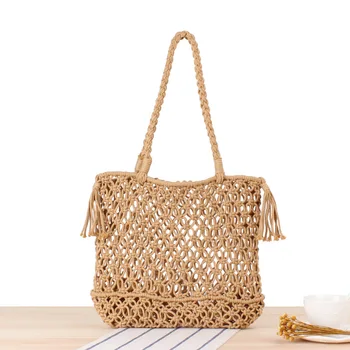 Realer Women Shoulder Bags Summer Woven Bags Female Beach Bags for Travel/shopping Straw Bag Rope Hollow Bohemia Tassel Cotton
Realer Women Shoulder Bags Summer Woven Bags Female Beach Bags for Travel/shopping Straw Bag Rope Hollow Bohemia Tassel Cotton