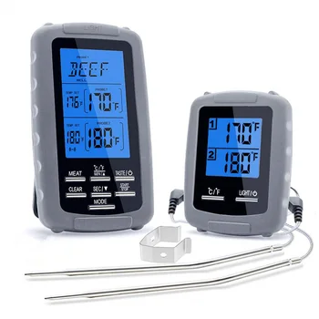 Wireless Meat Thermometer, Remote Digital Barbecue Thermometer with Timer Alarm Can Monitor The Food Temperature Within 230 Feet
Wireless Meat Thermometer, Remote Digital Barbecue Thermometer with Timer Alarm Can Monitor The Food Temperature Within 230 Feet