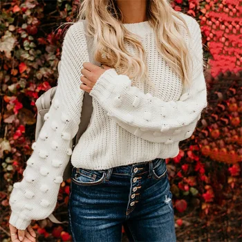 2019 autumn and winter new sweater women's sleeves undulating bubble short pullover sweater
2019 autumn and winter new sweater women's sleeves undulating bubble short pullover sweater