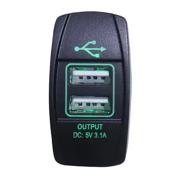 Low price Auto Car Universal 5V 3.1A Dual USB Power Adapter Socket Charger with LED Light for Mobile Phone Tablet Navigator