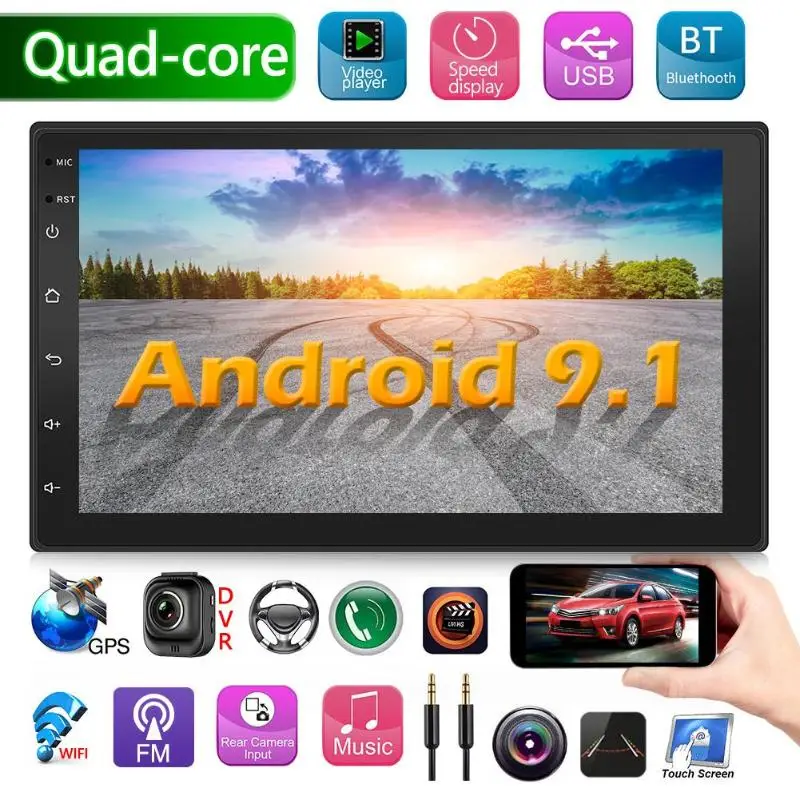 7 дюймов 9218S Модернизированный Android 9 1 автомобильный Радио gps навигация Bluetooth