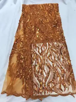 2019 wholesale high-quality French beaded tulle with 3D sequined lace fabric, Halloween decorative dress fabric 
2019 wholesale high-quality French beaded tulle with 3D sequined lace fabric, Halloween decorative dress fabric