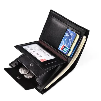 Men's wallet new pu short Korean version multi-card buckle coin purse tri-fold leather wallet coin purse for men
Men's wallet new pu short Korean version multi-card buckle coin purse tri-fold leather wallet coin purse for men