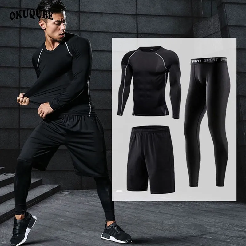 Men Sportswear Gym Fitness Breathable Quick Dry Tracksuits Compression Workout Clothes Sports Jogging Training Running Set Male
Men Sportswear Gym Fitness Breathable Quick Dry Tracksuits Compression Workout Clothes Sports Jogging Training Running Set Male