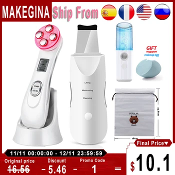 Skin Scrubber Scrubber Remove Facial Cleansing Peeling Machine Blackhead Remover Pore Cleaner EMS LED Anti Aging Facial Massager
Skin Scrubber Scrubber Remove Facial Cleansing Peeling Machine Blackhead Remover Pore Cleaner EMS LED Anti Aging Facial Massager