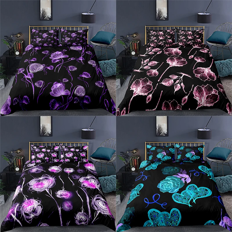Home Textile Luxury 3D Flower Print 2/3Pcs Comfortable Duvet Cover Pillowcase Bedding Sets Queen and King EU/US/AU Size
Home Textile Luxury 3D Flower Print 2/3Pcs Comfortable Duvet Cover Pillowcase Bedding Sets Queen and King EU/US/AU Size